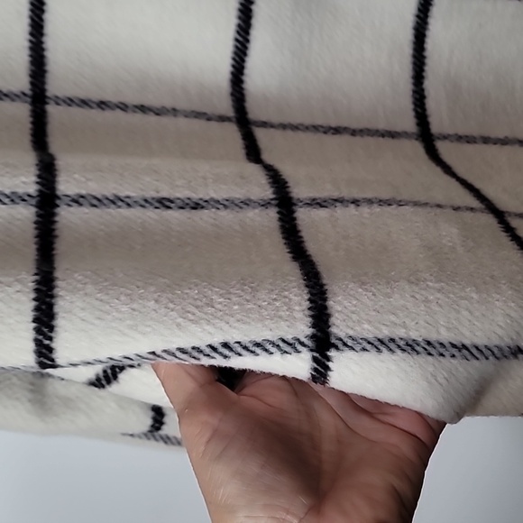 Nordstrom Melloday Ivory & Black Grid like patternJacket with Side Seam Pockets - Picture 10 of 16